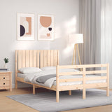 vidaXL Bed Frame with Headboard Solid Wood