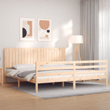 vidaXL Bed Frame with Headboard Solid Wood