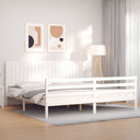 vidaXL Bed Frame with Headboard Solid Wood