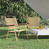 vidaXL Campingstoelen 2 st 54x43x59 cm oxford stof beige