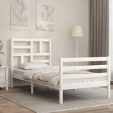 vidaXL Bedframe met hoofdbord massief hout