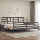 vidaXL Bedframe met hoofdbord massief hout