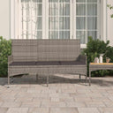 vidaXL Tuinbank 3-zits met kussens poly rattan bruin