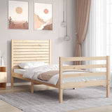 vidaXL Bed Frame with Headboard Solid Wood