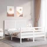 vidaXL Bed Frame with Headboard Solid Wood