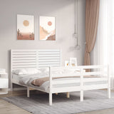 vidaXL Bed Frame with Headboard Solid Wood