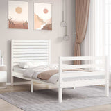 vidaXL Bed Frame with Headboard Solid Wood