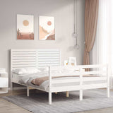 vidaXL Bed Frame with Headboard Solid Wood
