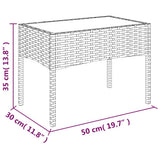 vidaXL 4-delige Loungeset met kussens poly rattan bruin