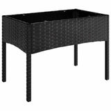 vidaXL 4-delige Loungeset met kussens poly rattan bruin