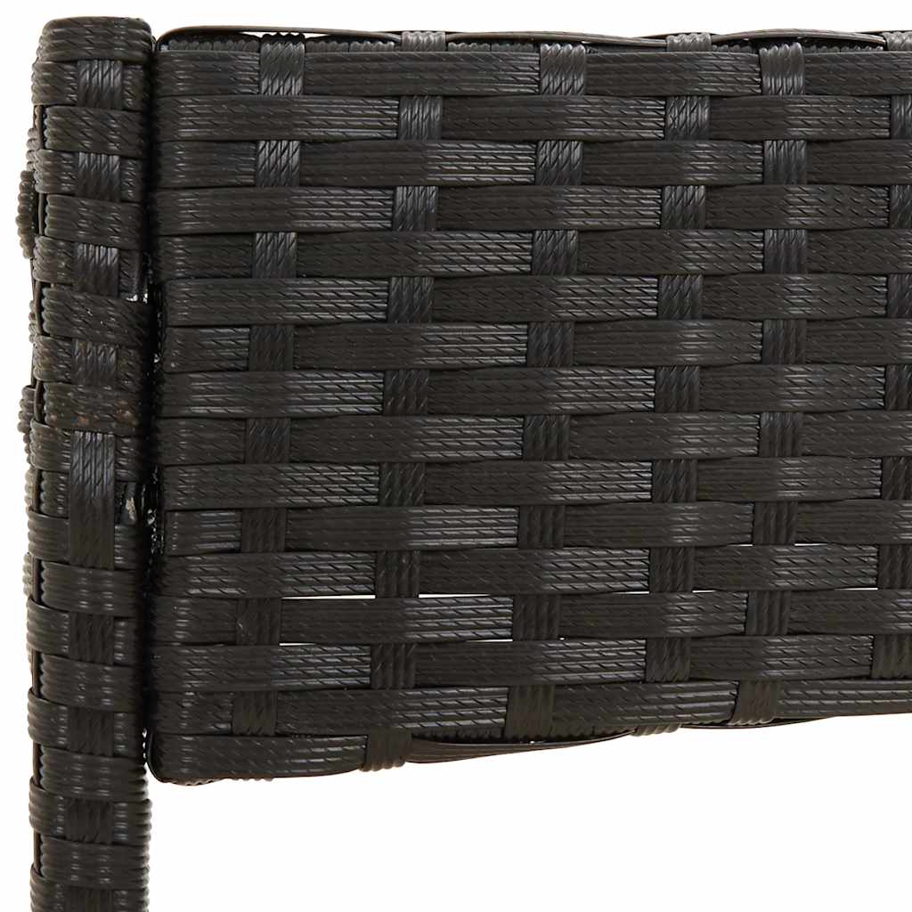 vidaXL 4-delige Loungeset met kussens poly rattan bruin