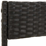 vidaXL 4-delige Loungeset met kussens poly rattan bruin
