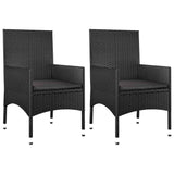 vidaXL 4-delige Loungeset met kussens poly rattan bruin