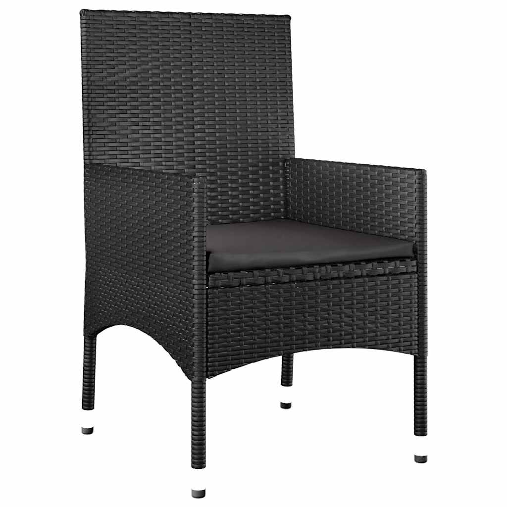 vidaXL 4-delige Loungeset met kussens poly rattan bruin