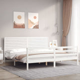 vidaXL Bed Frame with Headboard Solid Wood