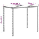 vidaXL 4-delige Loungeset met kussens poly rattan bruin