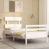 vidaXL Bed Frame with Headboard Solid Wood