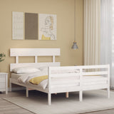 vidaXL Bed Frame with Headboard Solid Wood