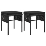 vidaXL 6-delige Loungeset met kussens poly rattan zwart