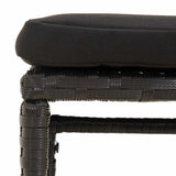 vidaXL 6-delige Loungeset met kussens poly rattan zwart