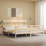 vidaXL Bed Frame with Headboard Solid Wood