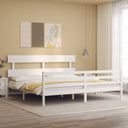 vidaXL Bed Frame with Headboard Solid Wood