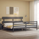 vidaXL Bed Frame with Headboard Solid Wood