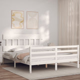 vidaXL Bed Frame with Headboard Solid Wood