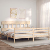 vidaXL Bed Frame with Headboard Solid Wood