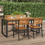 vidaXL Tuintafel met U-vormige poten 140x80x75 cm massief acaciahout