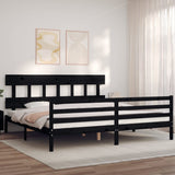 vidaXL Bed Frame with Headboard Solid Wood