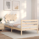 vidaXL Bed Frame with Headboard Solid Wood