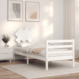 vidaXL Bed Frame with Headboard Solid Wood