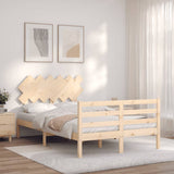 vidaXL Bed Frame with Headboard Solid Wood