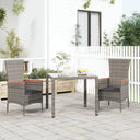 vidaXL Tuinstoelen 2 st met kussens poly rattan zwart