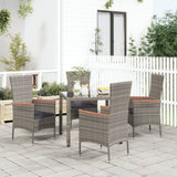 vidaXL Tuinstoelen 2 st met kussens poly rattan zwart