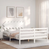 vidaXL Bed Frame with Headboard Solid Wood