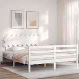 vidaXL Bed Frame with Headboard Solid Wood
