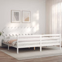 vidaXL Bed Frame with Headboard Solid Wood