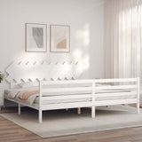 vidaXL Bed Frame with Headboard Solid Wood