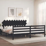 vidaXL Bed Frame with Headboard Solid Wood