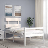 vidaXL Bed Frame with Headboard Solid Wood
