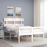 vidaXL Bed Frame with Headboard Solid Wood