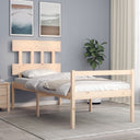 vidaXL Bed Frame with Headboard Solid Wood