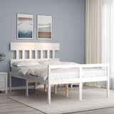vidaXL Bed Frame with Headboard Solid Wood