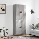 vidaXL Hoge kast 69,5x34x180 cm bewerkt hout betongrijs