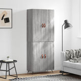 vidaXL Hoge kast 69,5x34x180 cm bewerkt hout betongrijs
