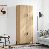 vidaXL Hoge kast 69,5x34x180 cm bewerkt hout wit