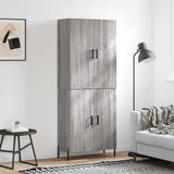 vidaXL Hoge kast 69,5x34x180 cm bewerkt hout wit