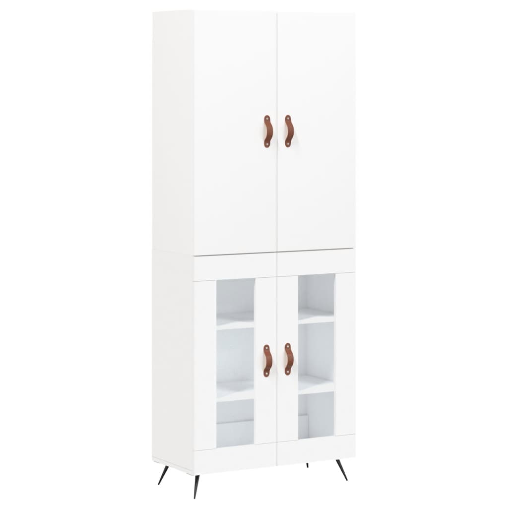 vidaXL Hoge kast 69,5x34x180 cm bewerkt hout betongrijs
